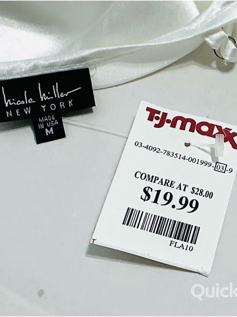 NWT Nicole Miller Satin Slip Top in Ivory - Picture 11 of 13